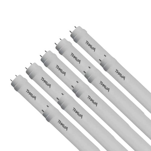Kit 10 Lâmpadas Led Tubular Vidro T8 18W 120cm 6500K Branco Frio