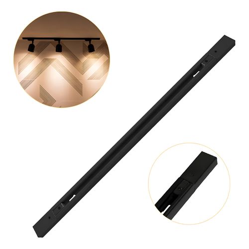 Trilho Eletrificado de Sobrepor 1 Metro Preto Bivolt p/ Spots