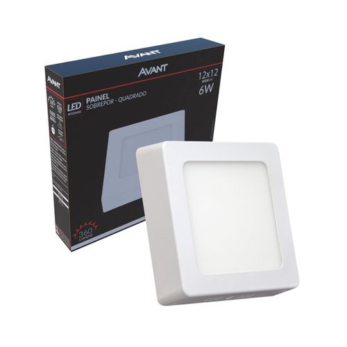 Painel Plafon Sobrepor 6w Quadrado Sobrepor 6500k Bivolt