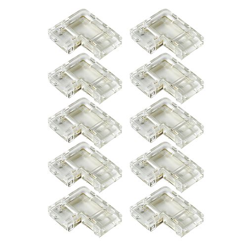 Kit 10 Conectores Emenda Junção l P/fita Led Smd Sem Solda