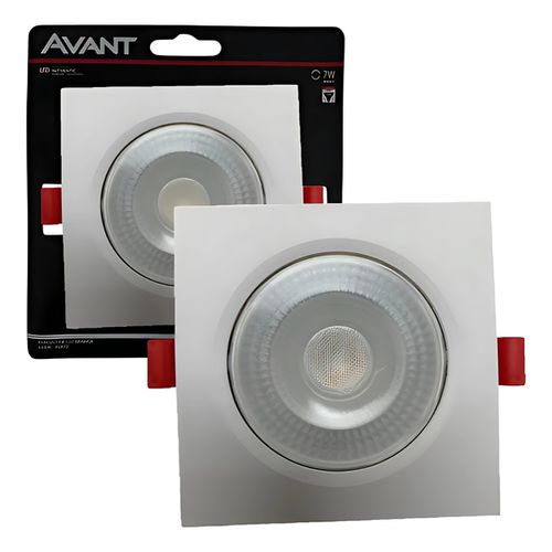 SPOT EMBUTIR DICROICA LED QUADRADO 7W 6500K BRANCO FRIO