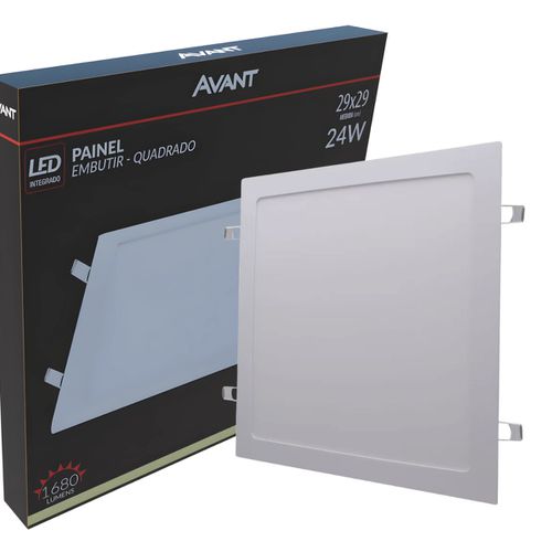 Plafon de Embutir Quadrado 24W 4000K Luz Branca Neutra