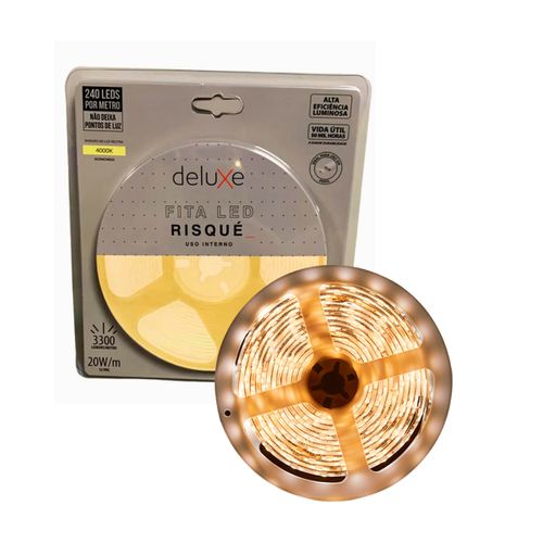 Fita Led Risqué 10w/m 12v 240 Led's/m 4000k Branco Neutro