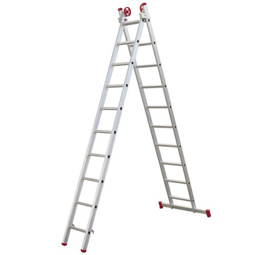 Escada De Alumínio Extensiva 10x2 Degraus Profissional Botafogo Esc0619