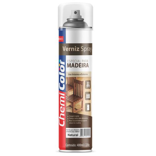 Verniz Spray Para Madeira Natural Chemicolor 400ml