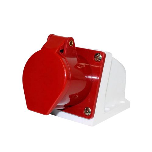 Tomada Industrial Sobrepor 3P+T 16A 380-415V 6H IP44 Vermelho