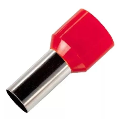 Kit 50 Terminais Ilhós Tubular 35 Mm Vermelho