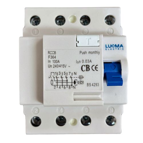 Interruptor Diferencial Dr 100a 30ma Tetrapolar Lukma
