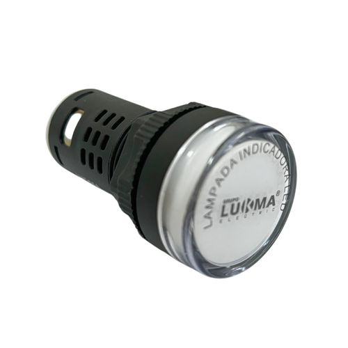 Sinaleiro Led Redondo Luz Branco 220v 22mm Lukma