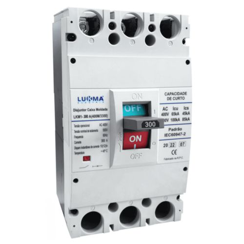 Disjuntor Em Caixa Moldada Tripolar 300a Lkm1-300a