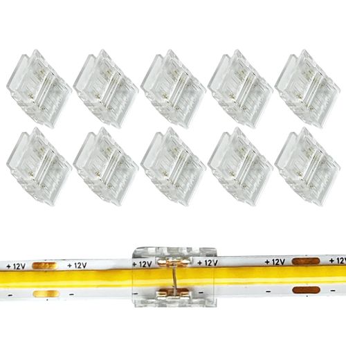 Kit 10 Conectores Emenda Reta Fita Led 10mm 127/220V