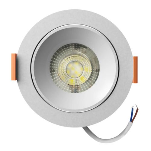 Spot Led De Embutir Dicroica Redondo Branco 5w 3000k Bivolt