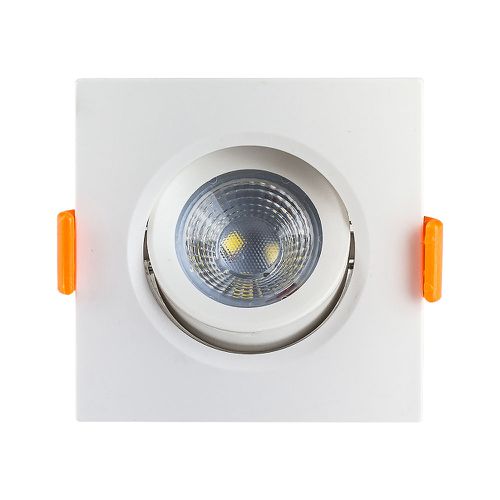 Spot Led de Embutir Direcionável Quadrado 3w 3000k Branco