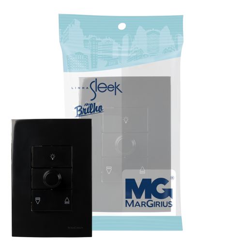 Controle De Ventilador Parede Preto Bivolt Sleek Margirius