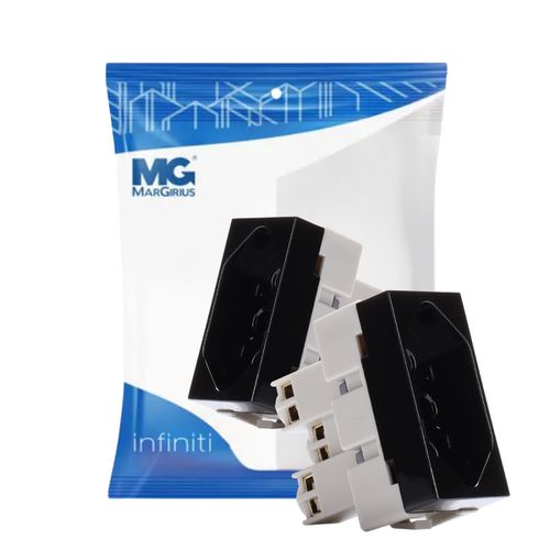 Módulo Tomada 2p+t 20a Preto Infiniti Margirius