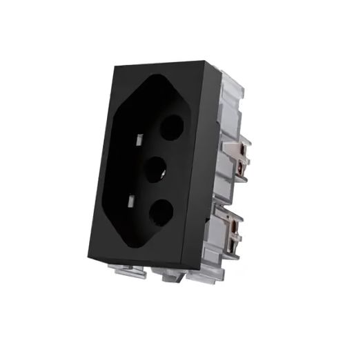 Módulo Tomada 2P+T 20A 250V Carbon Black Aura Margirius