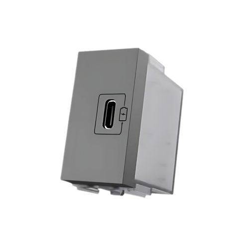 Módulo Tomada USB-C 2A Níquel Aura Margirius