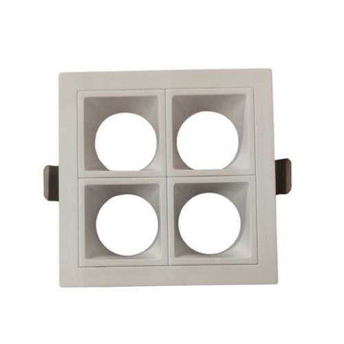 Spot Embutir 4 Focos Mini Dicroica Mr11 Recuado Branco