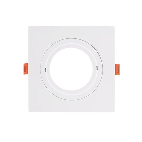 Spot Embutir Dicroica Quadrado Mr16 Plano Branco