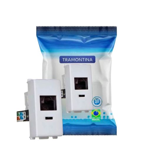 Módulo Tomada De Rede Rj45 Cat.6 Branco Liz Tramontina
