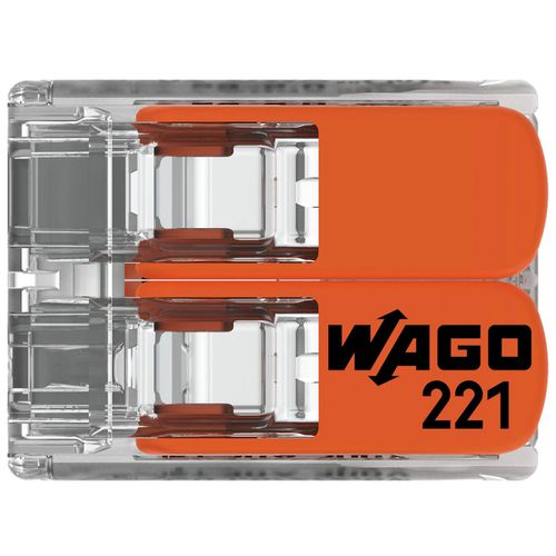 Conector Emenda Wago 6mm 2 Vias Chuveiro 221-612
