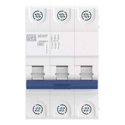 Mini Disjuntor Weg 20a Tripolar Din c Mdwp-c20-3