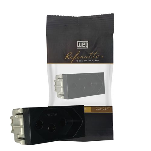 Módulo Tomada 2p+t 10a Preto Weg Refinatto