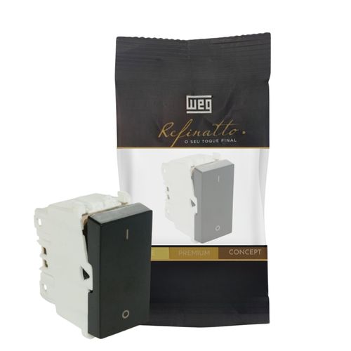 Módulo Interruptor Bipolar Simples Preto 10a Weg Refinatto