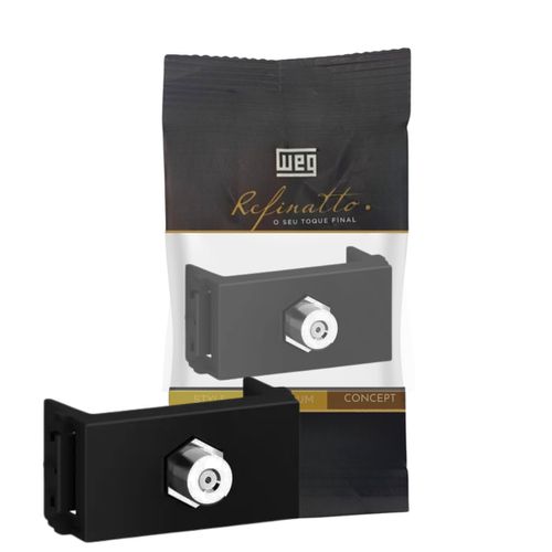 Módulo Antena Tv Coaxial 75 Ohms Preto Refinatto Weg