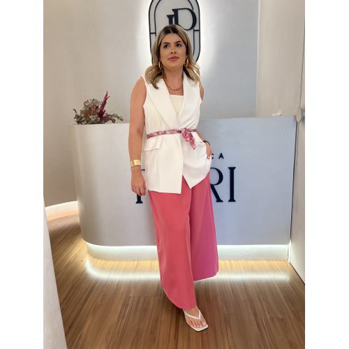 Calça Pantalona Clara Rosa - BY JÉSSICA PIERI