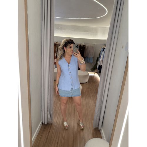 Colete Sisi Azul Claro - BY JÉSSICA PIERI