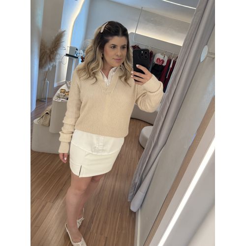 Blusa Tricot Karine Nude Claro - BY JÉSSICA PIERI