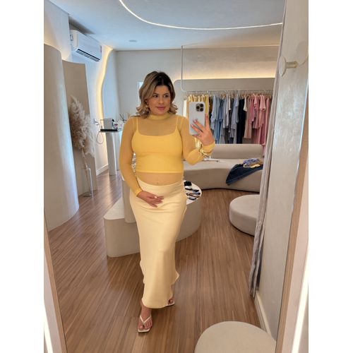Blusa Tule Isadora Amarelo - BY JÉSSICA PIERI