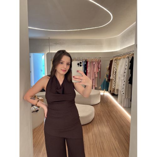 Blusa Dandara Marrom - BY JÉSSICA PIERI