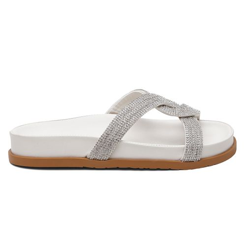 Sandália Papete Feminina Burke Sandy Off White - 5394OFFWHITE - Loja Burke