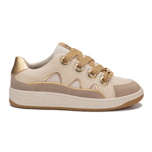 Tênis Napa Dourado Feminino em Couro Legitimo - 2273BDOURADO - Loja Burke
