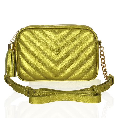 Bolsa Mini Lobby Couro Citrus Metalizado