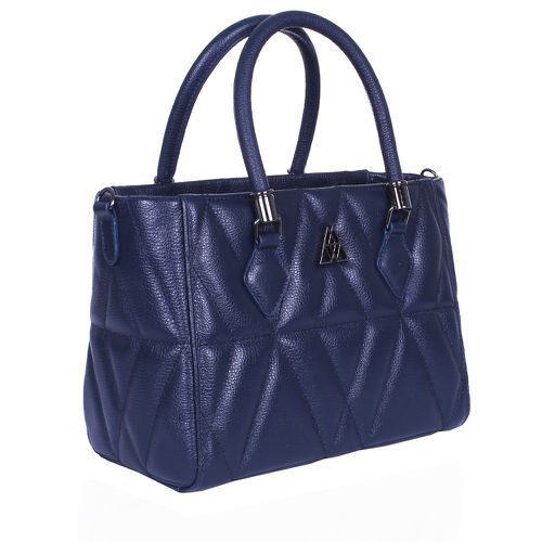 Bolsa Queen Média Couro Azul Marinho | CAMPEZZO