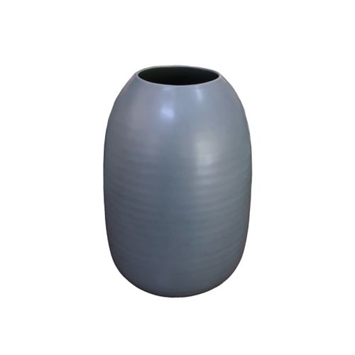 Vaso Em Cerâmica Cinza Chumbo - G