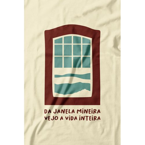 Camiseta Janela Mineira 100% algodão, 100% Minas Gerais.
