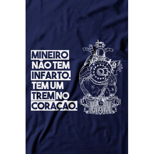 Camiseta Trem no Coração. 100% algodão, 100% Minas Gerais.