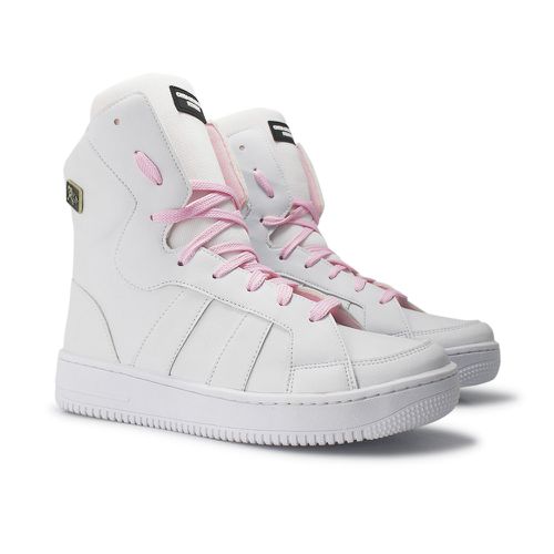 Bota de Treino Cheia de Marra Force Branco e Rosa