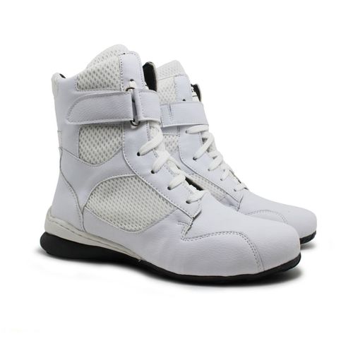 Tenis Sneaker Feminino Botinha Treino Academia Cano Alto - Branco+