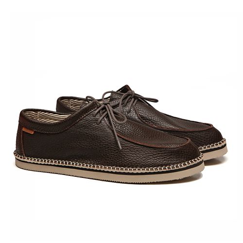 tenis espadrille cacareco chazz couro café - cz006... - LOJA CHAZZ