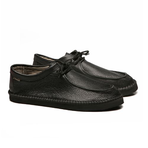 tenis espadrille cacareco chazz couro preto all bl... - LOJA CHAZZ