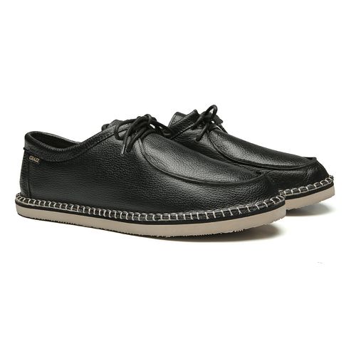 tenis espadrille cacareco chazz couro preto - cz00... - LOJA CHAZZ