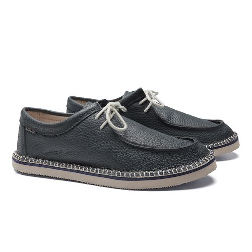 tenis espadrille cacareco chazz couro azul náutico... - LOJA CHAZZ