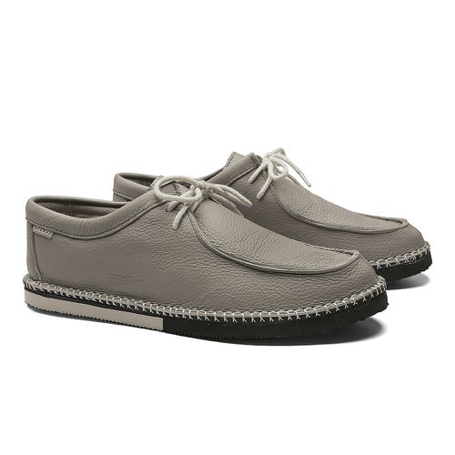 tenis espadrille cacareco chazz couro light gray -... - LOJA CHAZZ