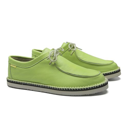 tenis espadrille cacareco chazz couro verde lima -... - LOJA CHAZZ