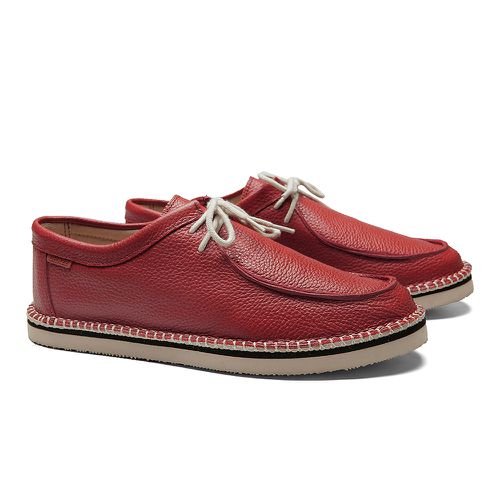 tenis espadrille cacareco chazz couro vermelho fer... - LOJA CHAZZ